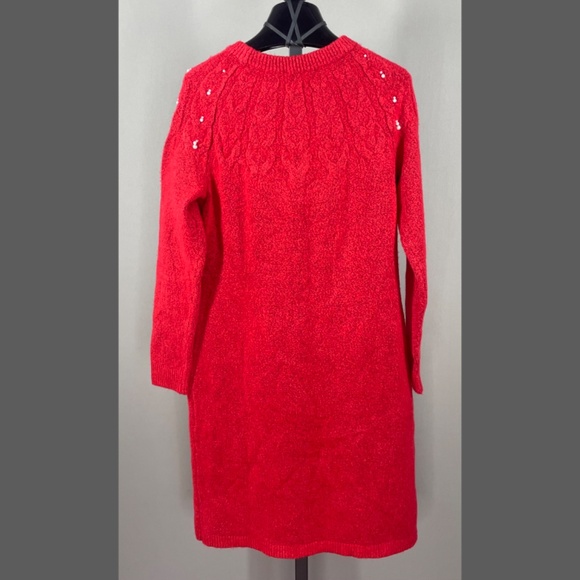 NEW Talbots Dress Womens Small petite red knit pencil sheath - Picture 7 of 9